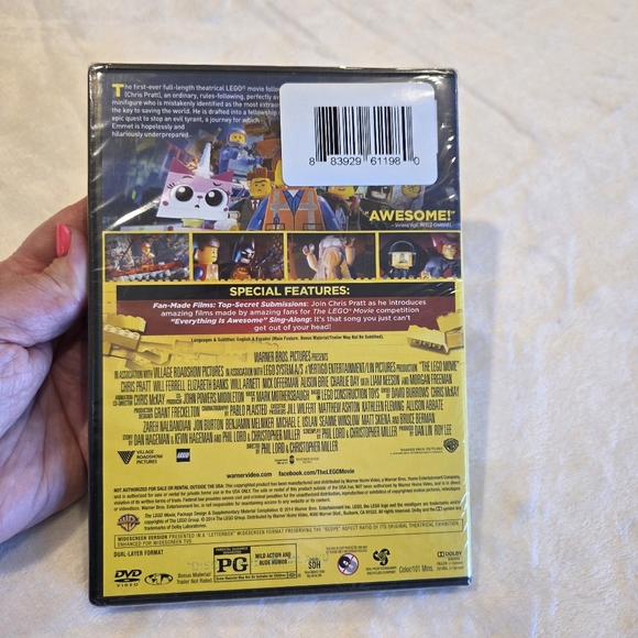 🌴3/$15🌴 The LEGO Movie (DVD) NEW FACTORY SEALED Family Comedy Chris Pratt - Picture 2 of 5
